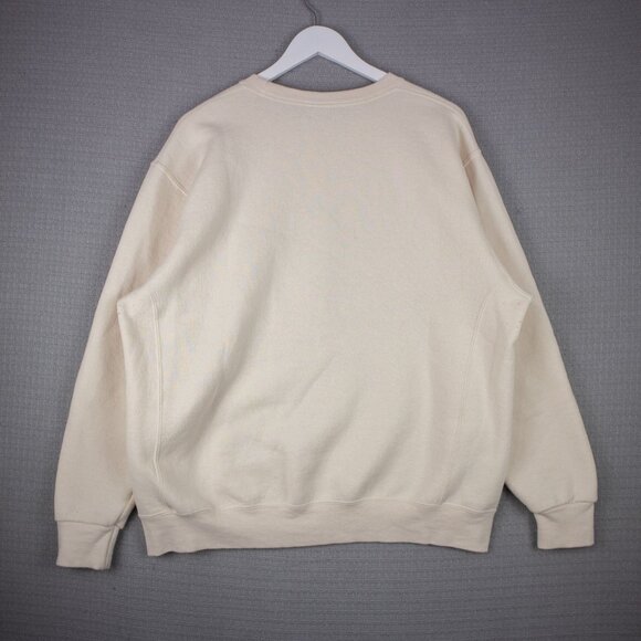 Seton School Cream Crewneck Sweater Mens XL - Picture 2 of 7
